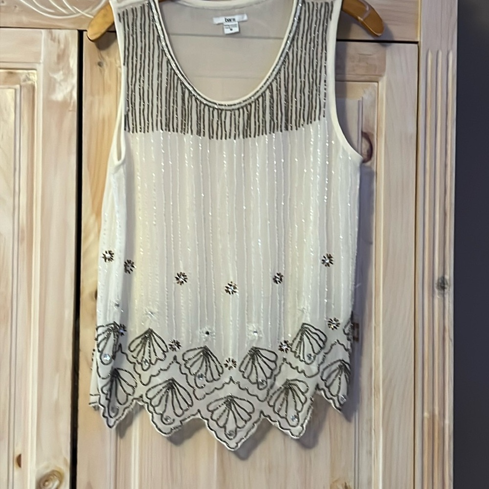 Bar lll beaded sheet top